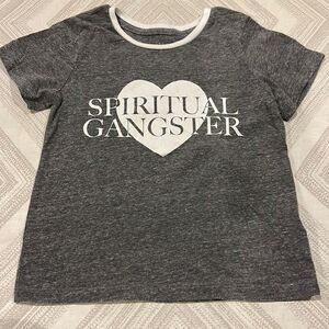Spiritual Gangster Grey Girls Heart Short Sleeve T-Shirt